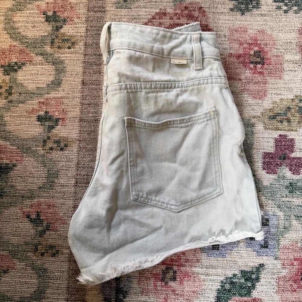 Distressed Super Light Wash Denim Shorts - Picture 2 of 5